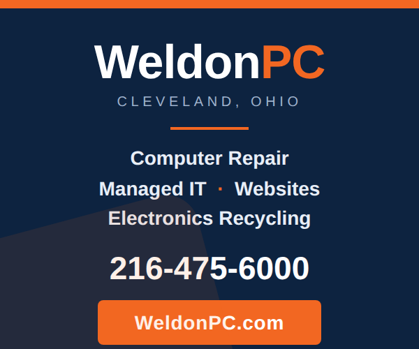 WeldonPC — Computer Repair · Managed IT · Websites · Recycling — 216-475-6000 — WeldonPC.com